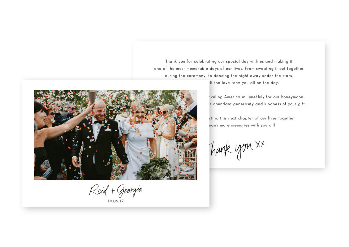 Photo Wedding Thank You Cards Wedding Photo Postcards Edwina Robertson For the Love of Stationery