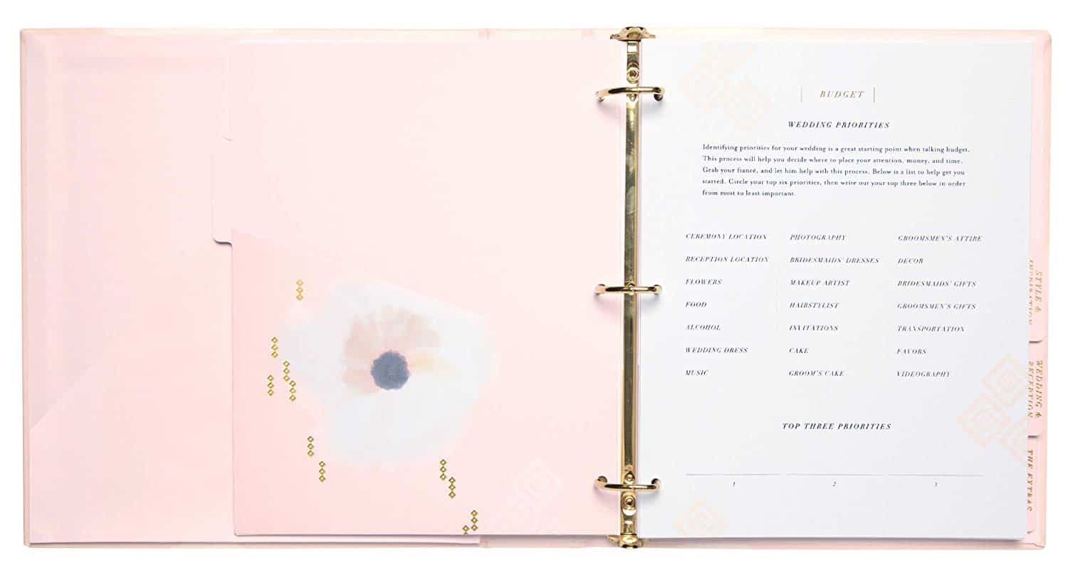 Pink and White Wedding Planner Books and Binder Organizers for Brides Engagement Gift Bridal Planner Complete Checklists