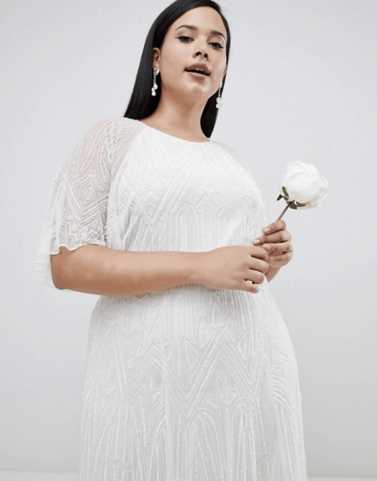 Plus Size Deco Embellished Wedding Dress for Curvy Brides 2