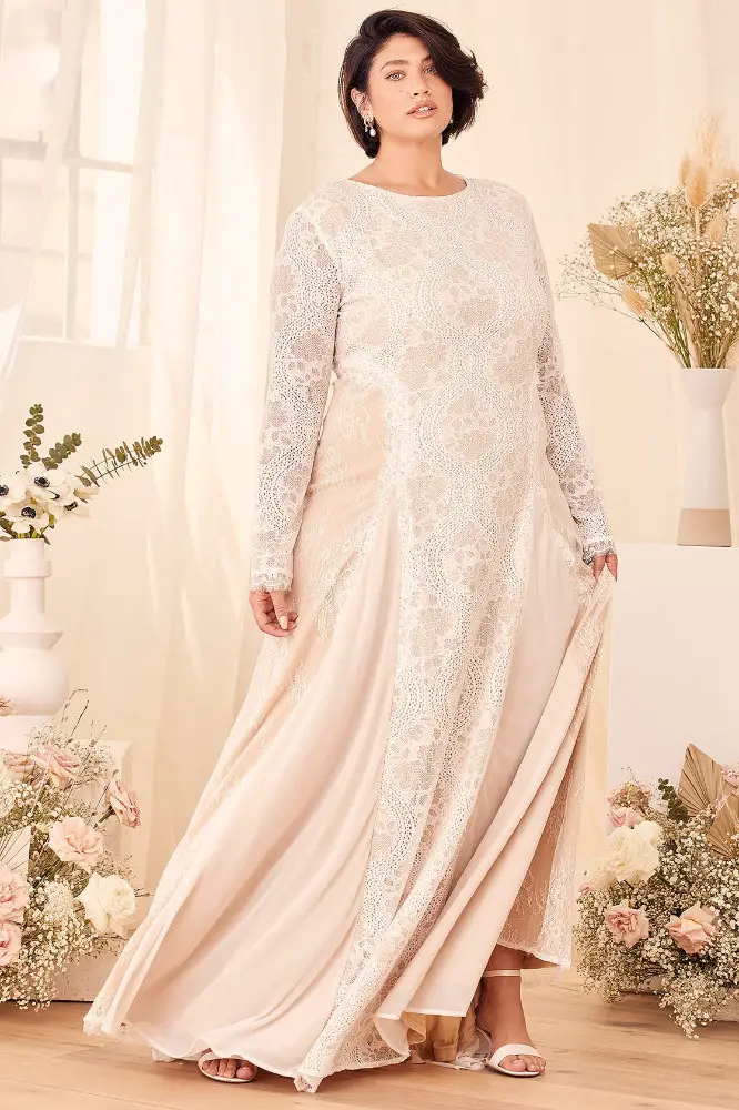 Plus Size Wedding Dress with Sleeves Cheap Full Figure Wedding Dress Lulus