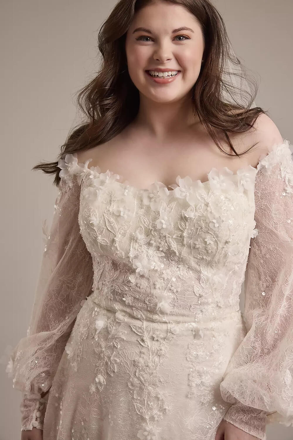 Plus Size Wedding Dresses Online Long Sleeve Off the Shoulder Wedding Dress Melissa Sweet