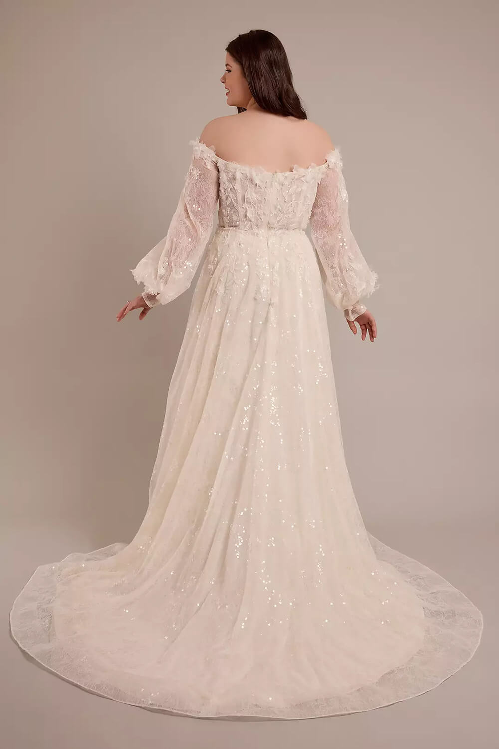 Plus Size Wedding Dresses Online Long Sleeve Off the Shoulder Wedding Dress Melissa Sweet