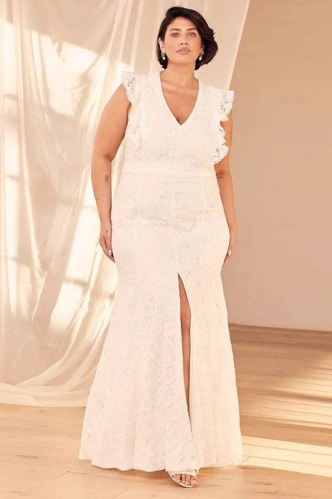 Romantic Bohemian Wedding Dress Boho Wedding Dress Plus Size Lulus