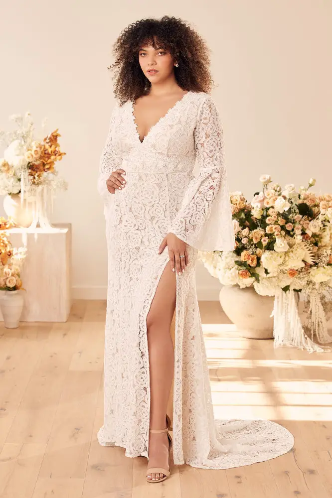 Romantic Bohemian Wedding Dresses Inexpensive Plus Size Wedding Dresses