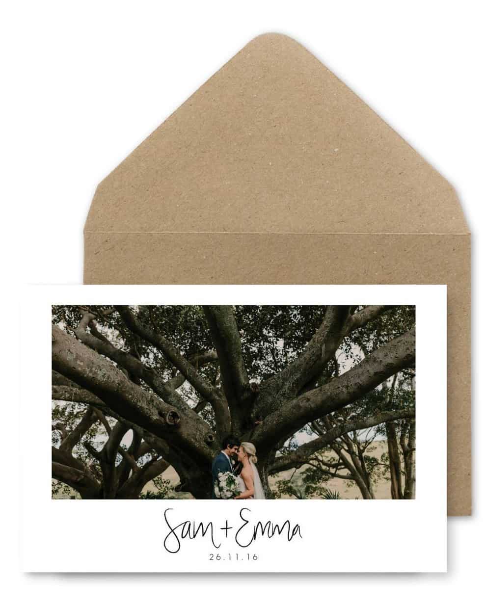 The BEST Rustic Wedding Photo Thank You Cards You Have Ever Seen