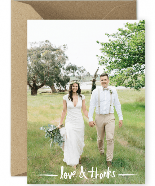 Rustic Wedding Photo Thank You Cards Madeleine Chiller Photography For the Love of Stationery