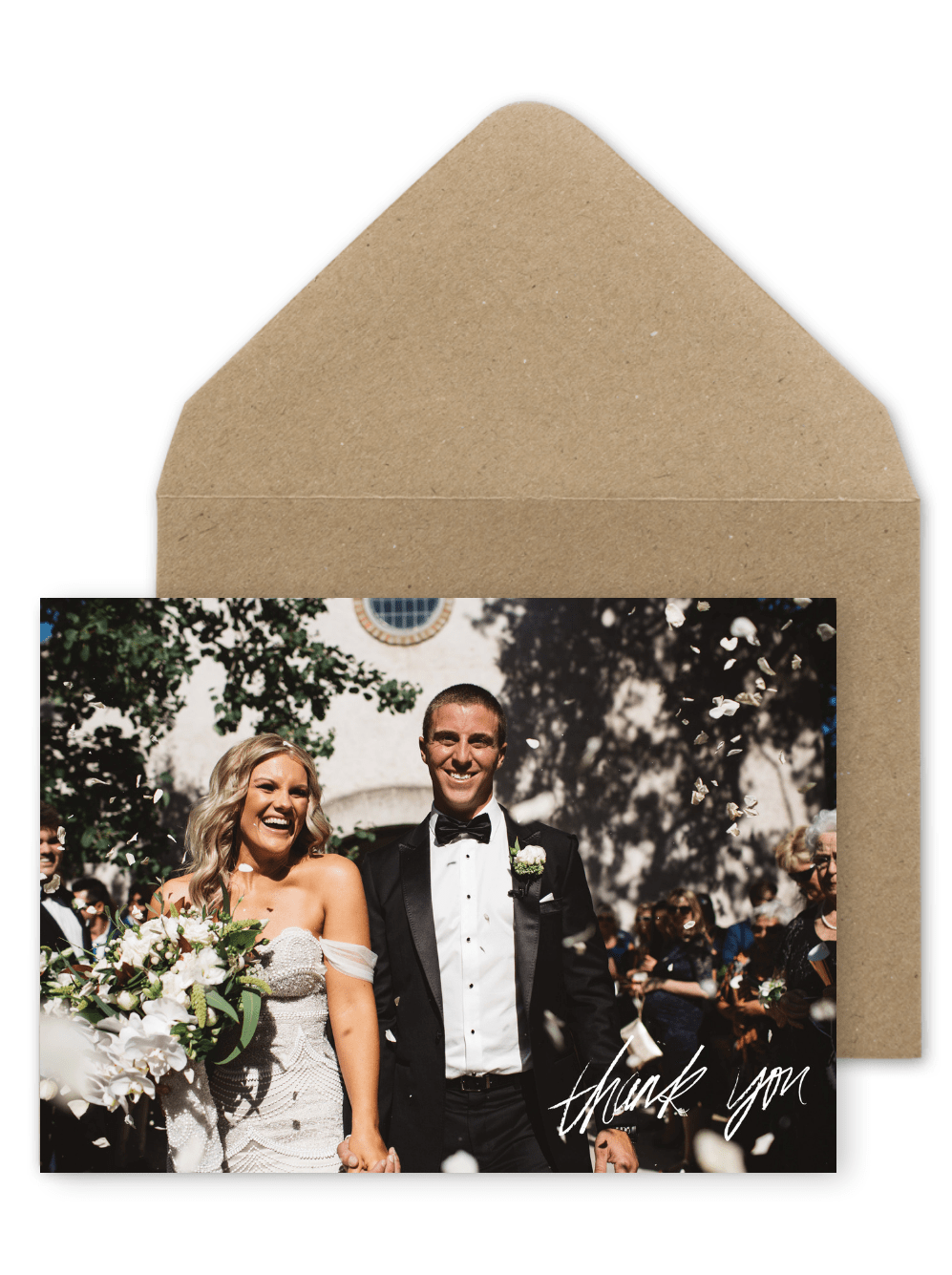Rustic Wedding Thank You Card The White Tree Photography For the Love of Stationery