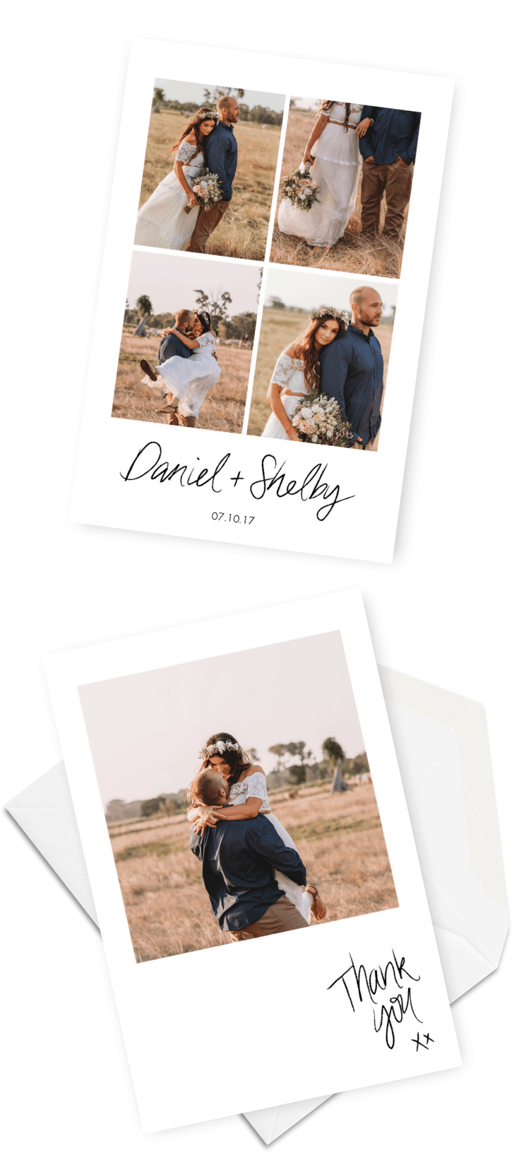 Rustic Wedding Thank You Cards Pictures Photos For the Love of Stationery Morgan Parremore Photography