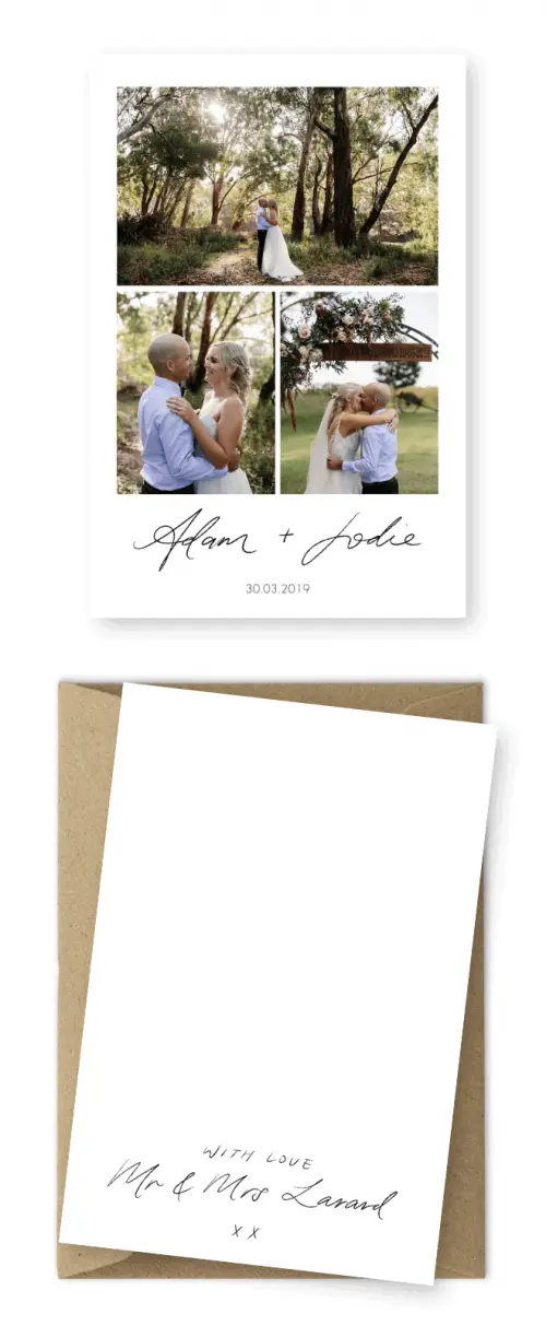 Rustic Wedding Thank You Cards with Photos Erin Latimore Photography For the Love of Stationery