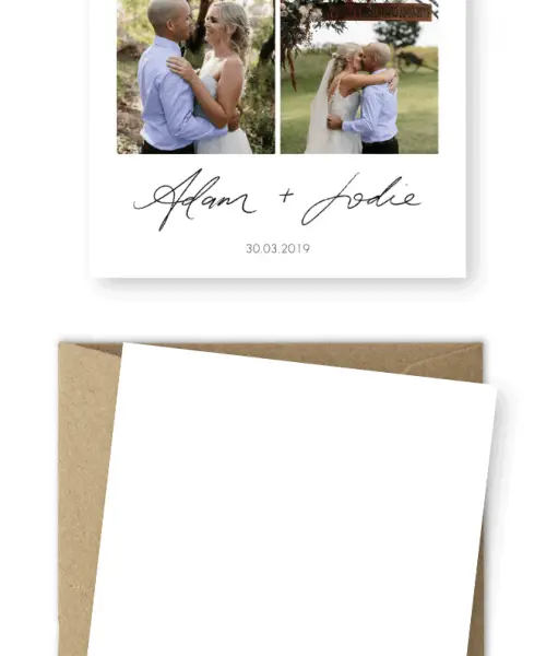 Rustic Wedding Thank You Cards with Photos Erin Latimore Photography For the Love of Stationery