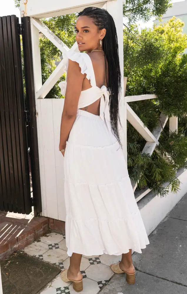 Santorini Outfit Ideas Santorini Dresses White Linen Midi Dress Show Me Your Mumu 2