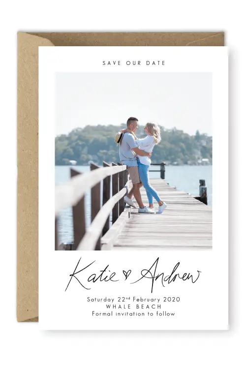 Save the Date Cards Photo Wedding Invitations For the Love of Stationery (1)