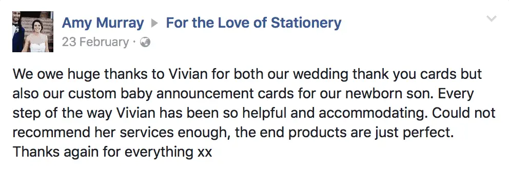 For the Love of Stationery Reviews. Customer Testimonials.