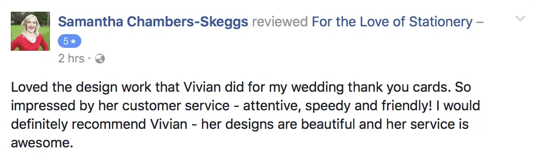 For the Love of Stationery Reviews. Customer Testimonials.