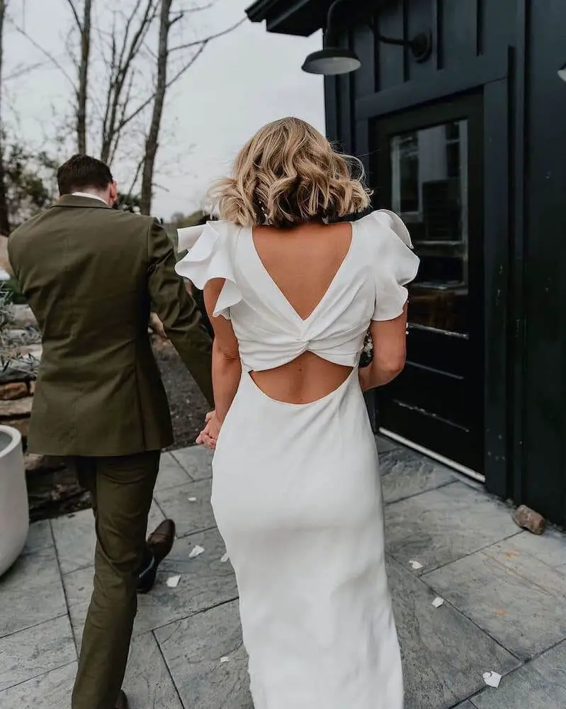 Simple Vintage Wedding Dress Gatsby Inspired Wedding Dresses BHLDN Sam Sullivan Photography