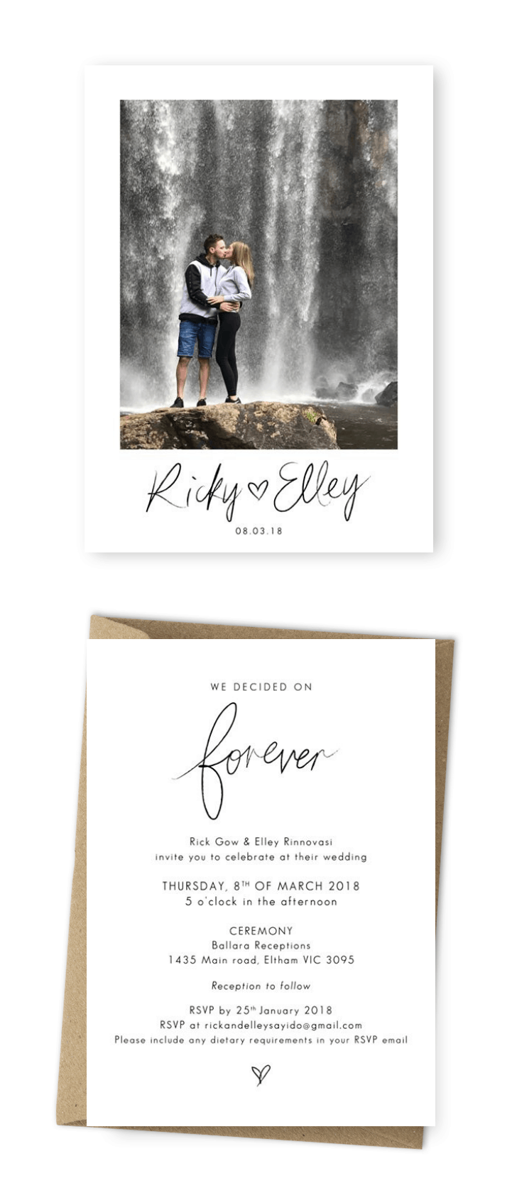 Simple Wedding Invitation Card Ideas Australia For the Love of Stationery