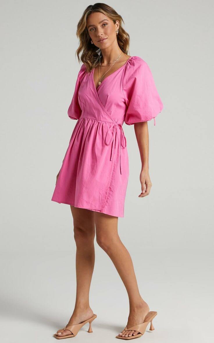 Summer Dresses for the Beach Summer Outfits Pink Wrap Dress Showpo
