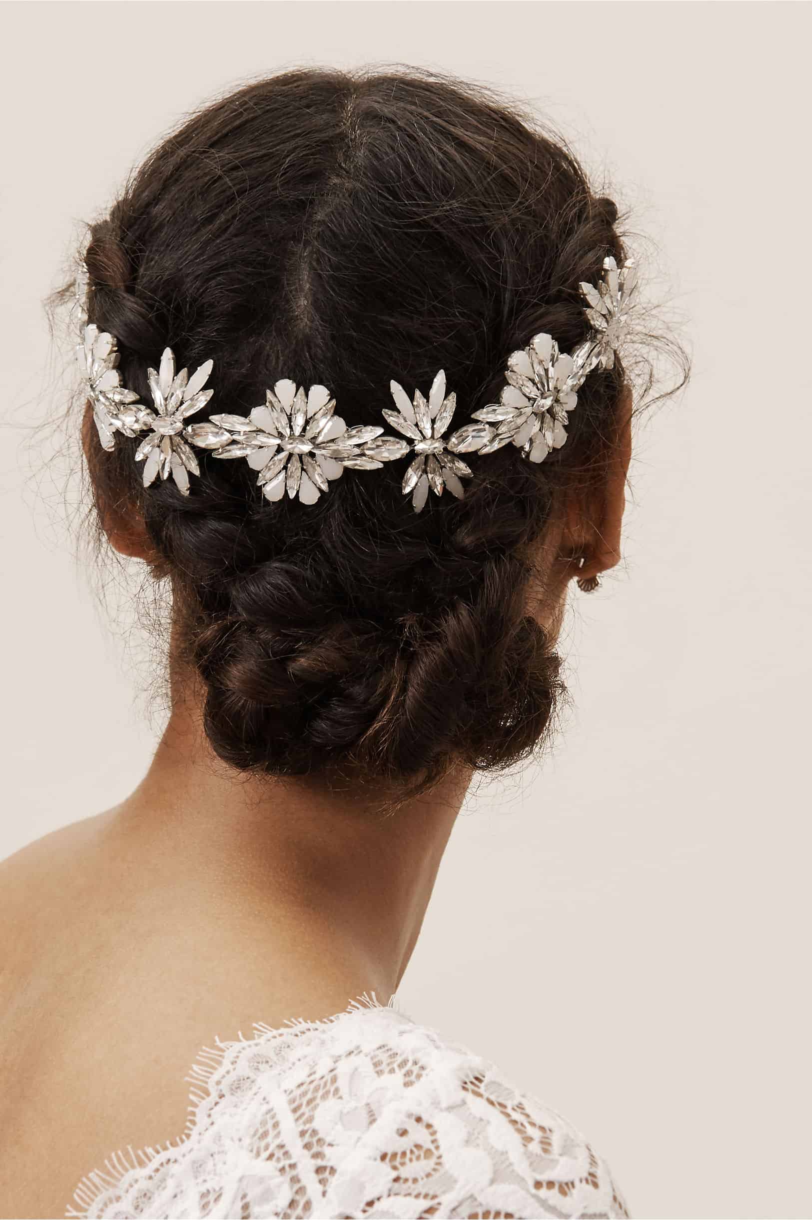 Swarovski Crystal Opal Stones Bridal Statement Headpiece Wedding Hair Accessories Brides and Hairpins Phaedra Halo