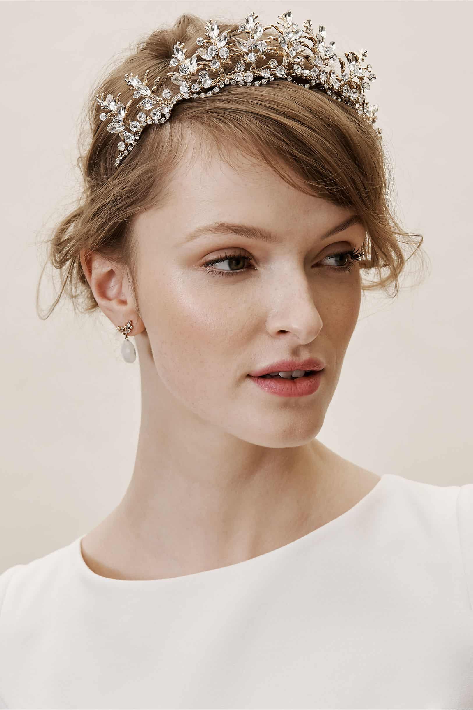 Swarovski Crsystal-studded Tiaras Bridal Headpiece Wedding Hair Accessories Ginerva Tiara Twigs and Honey