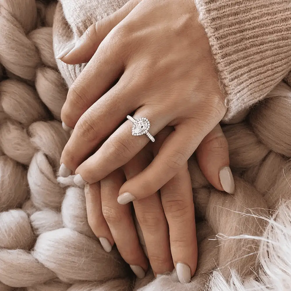 Teardrop Diamond Engagement and Wedding Rings Best Christmas Proposal Ideas James Allen Ring