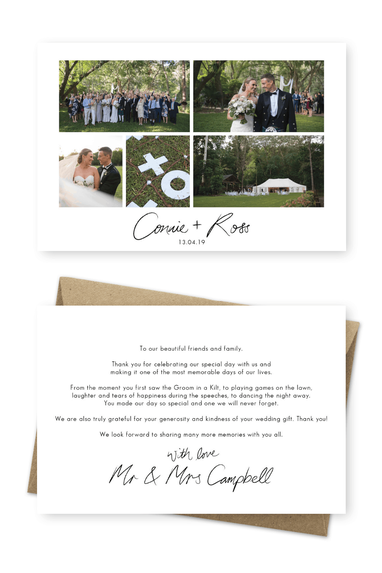 7 Wedding Thank You Cards Wording Samples From Bride And Groom