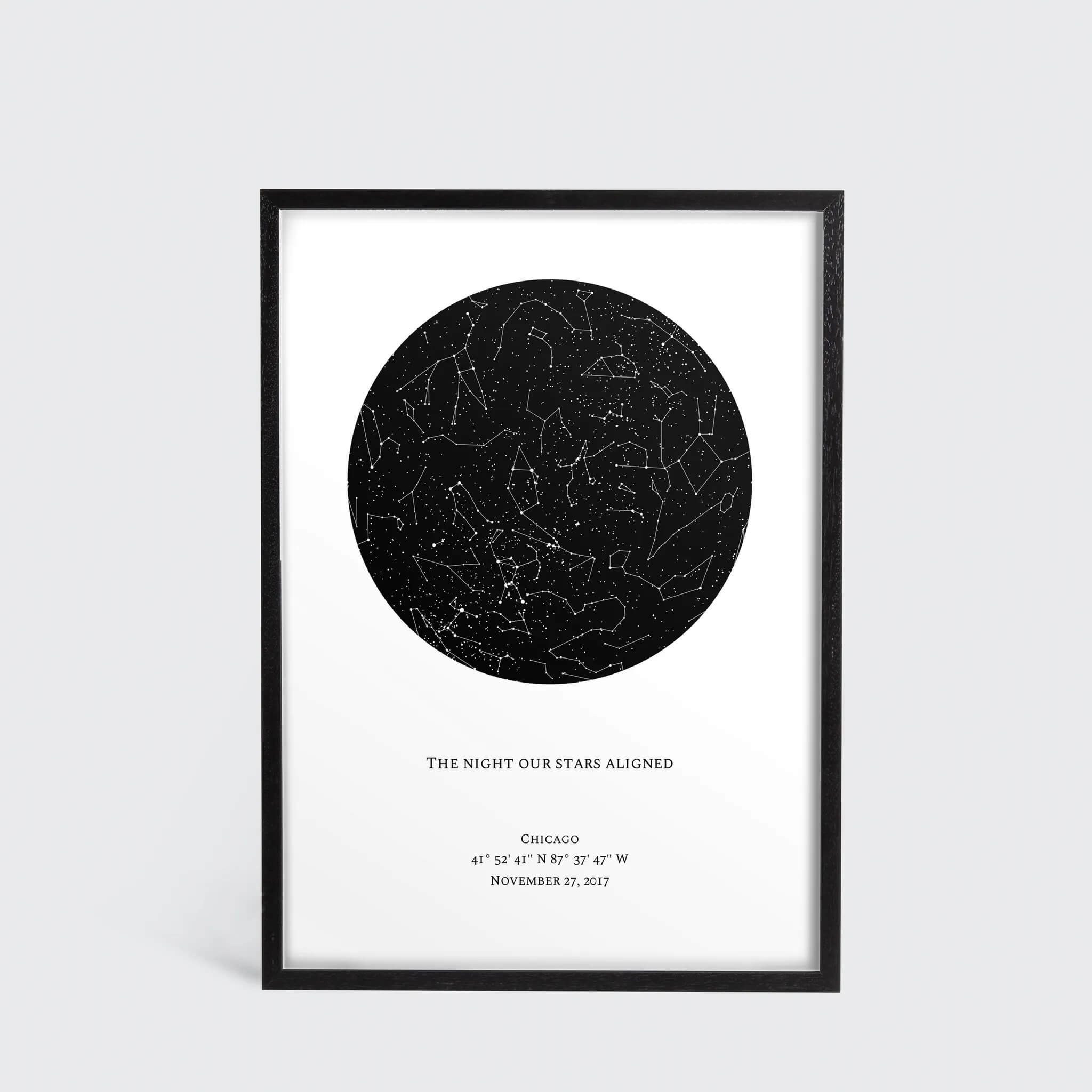 Thoughtful Gifts for Her Meaningful Gifts for Him Personalised Star Map Print Poster Online