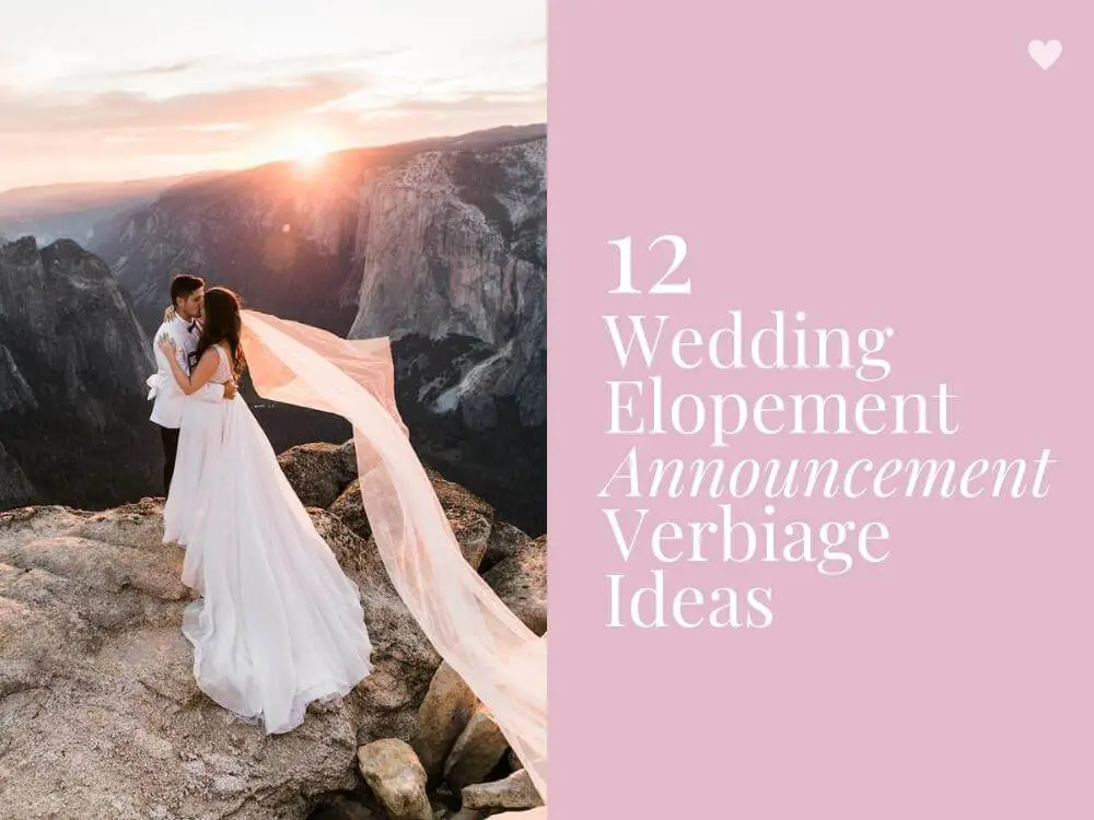 Wedding Announcement Wording Ideas Sending Out Elopement Announcements