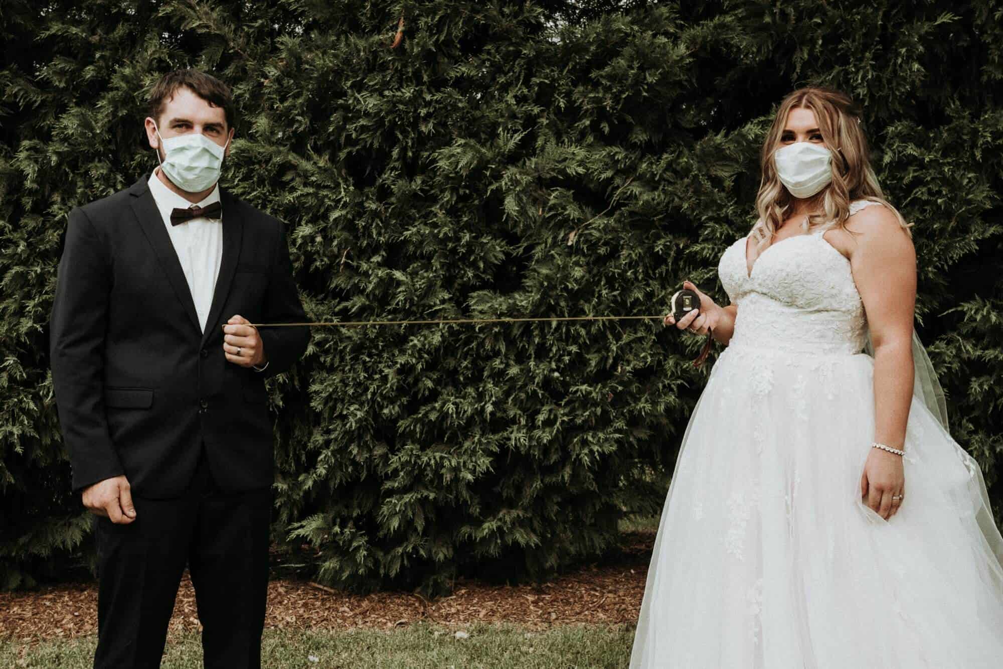 Wedding CoronaVirus Social Distancing Bride and Groom Wear Masks Gianne Carlo Chua Visuals 4