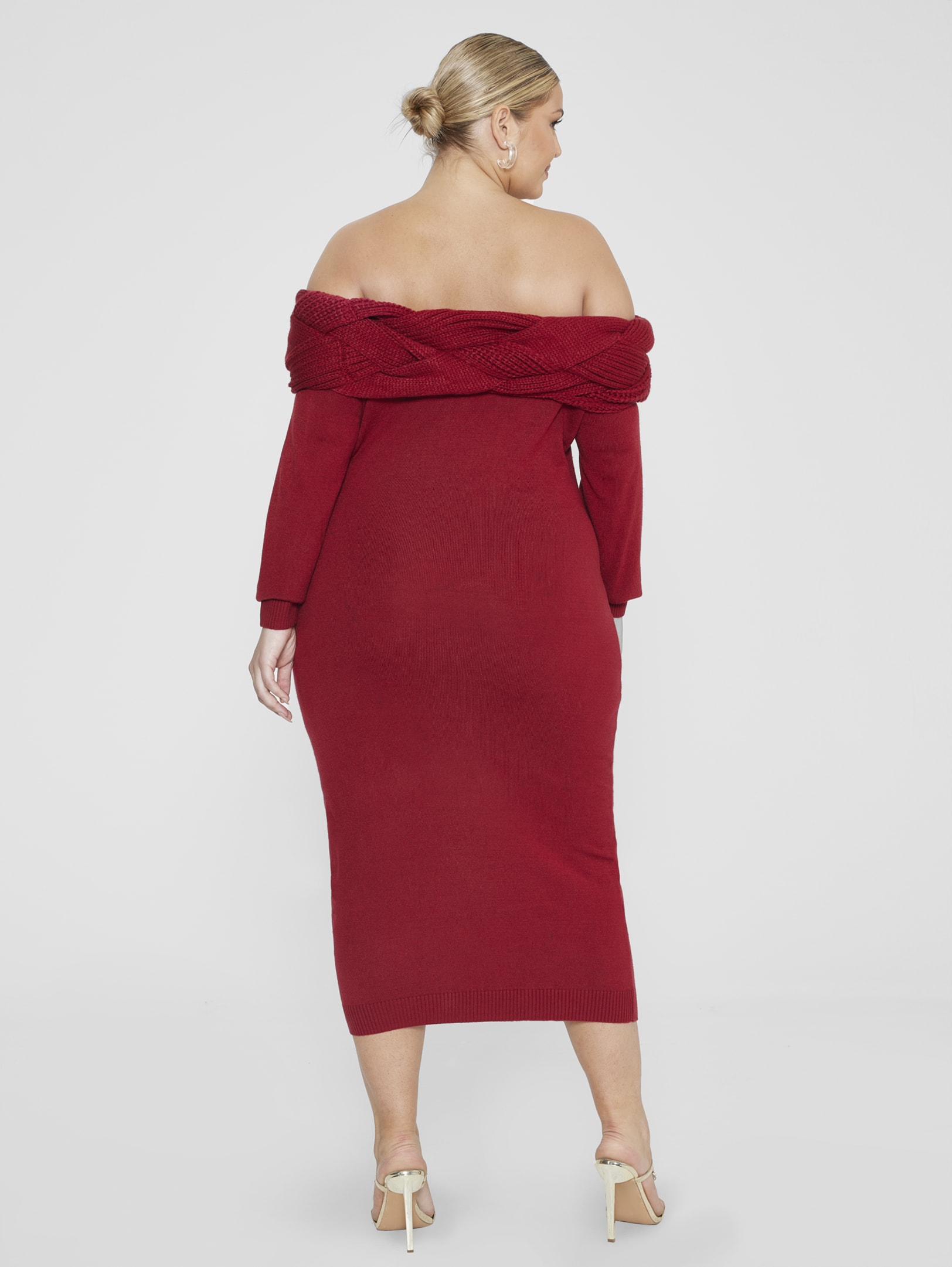 Wedding Guest Outfits for Curvy Ladies Plus Size Wedding Guest Dresses Off The Shoulder Red 4