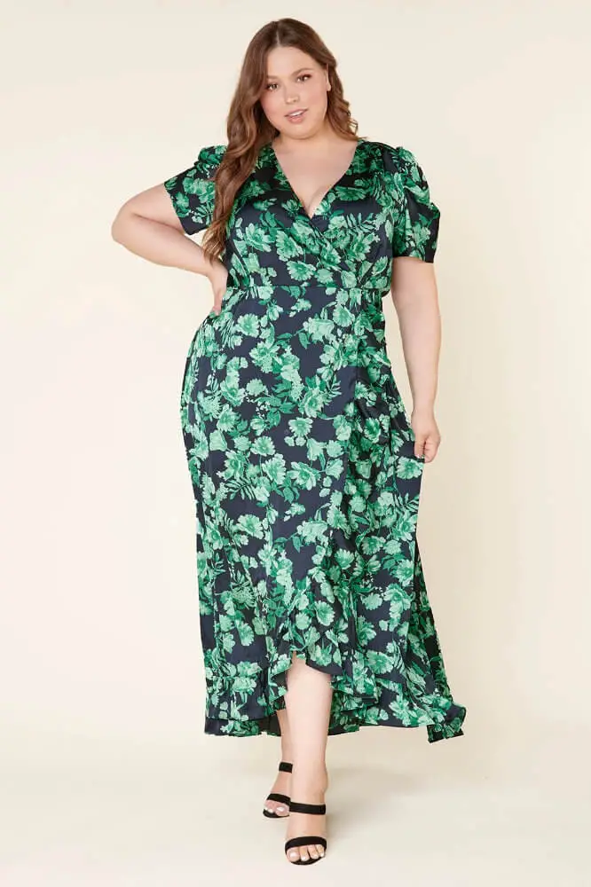 Wedding Guest Outfits for Curvy Ladies What to Wear to A Wedding If You Are Plus Size Botanica Abelia Hi Low Maxi Dress 2