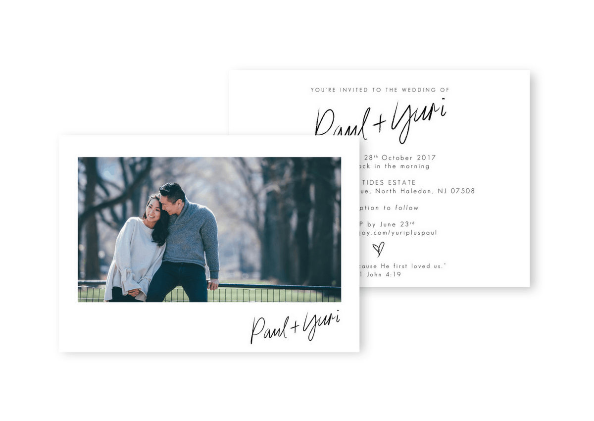 Minimalistic Simple Christian Wedding Invitations For the Love of Stationery