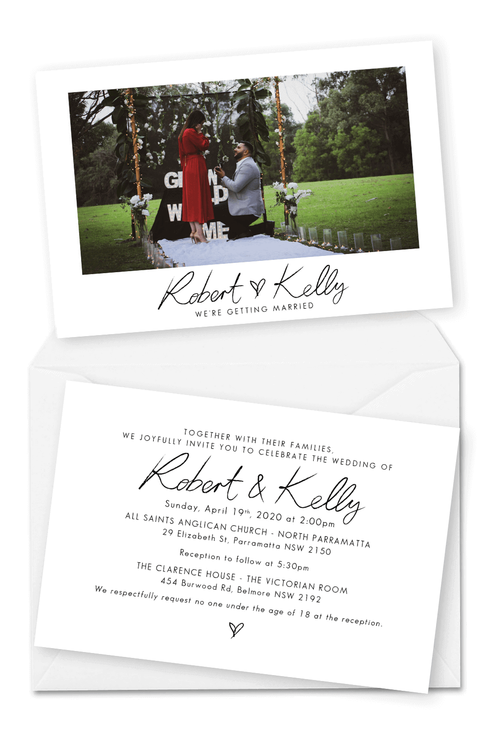 Wedding Invitations with Photos Engagement Announcement For the Love of Stationery By Danny Photography (1)