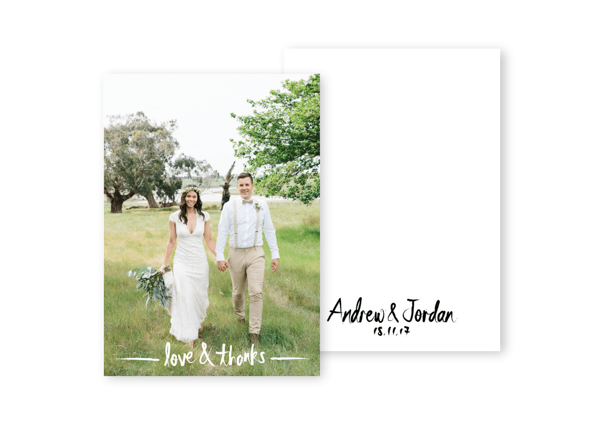 Wedding Photo Thank You Cards Madeleine Chiller Photography For the Love of Stationery