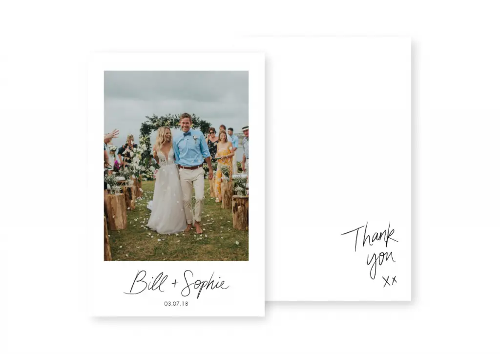 Wedding Photo Thank You Cards Sydney Australia For the Love of Stationery