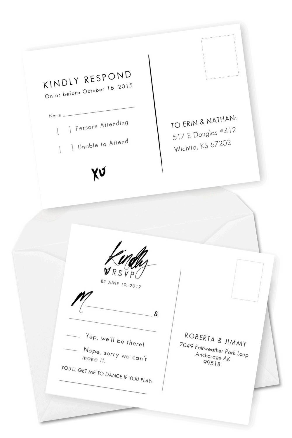 Wedding RSVP Postcard Ideas Wedding Inspiration