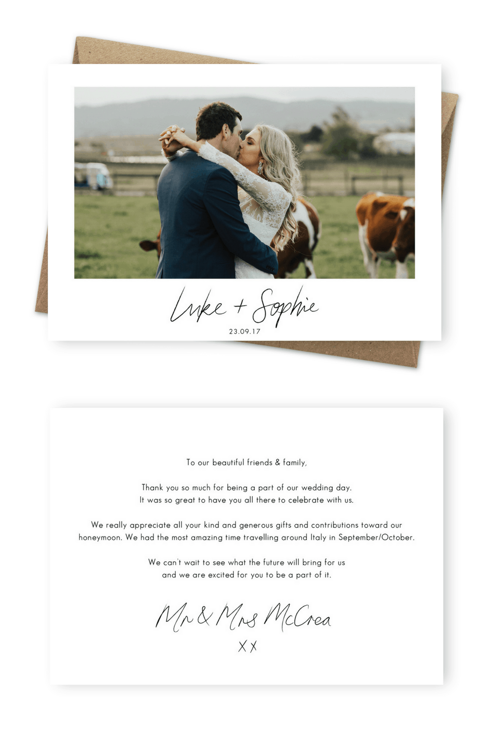 9 Wording Examples For Your Wedding Thank You Cards For The Love