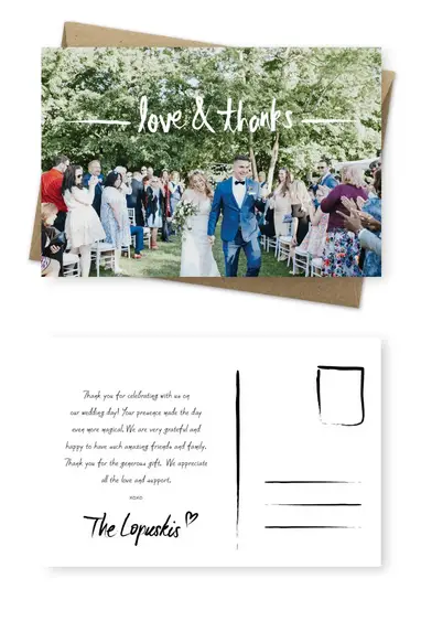 10 Wedding Thank You Cards Wording Examples Note