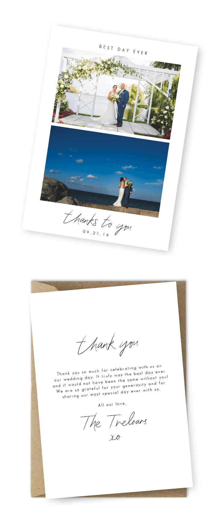 Thank You Cards Wedding For The Love Of Stationery