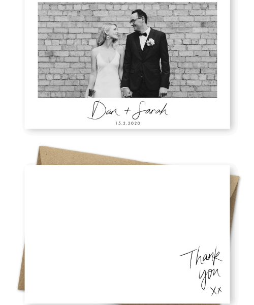 Wedding Thank You Card with Photos For the Love of Stationery Jonathan Ong Photography