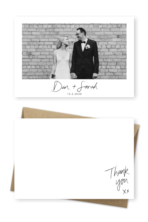 Wedding Thank You Card with Photos For the Love of Stationery Jonathan Ong Photography