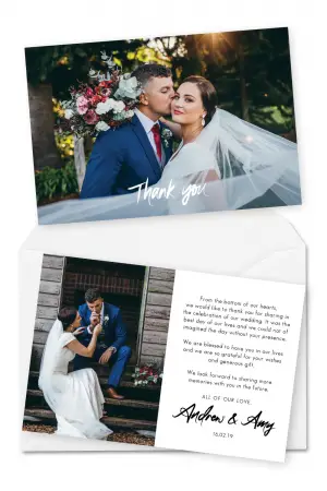 wedding Thank You Cards Australia wedding Thank You Cards wording for the love of stationery