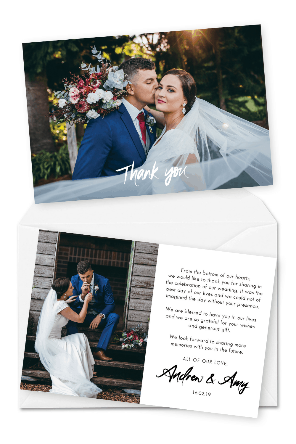 WEDDING-THANK YOU CARD-"A SPECIAL THANK YOU TO OUR BEST MAN ON OUR WEDDING DAY" 