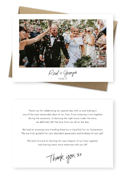Wedding Thank You Cards Photo Sydney Australia For the Love of Stationery