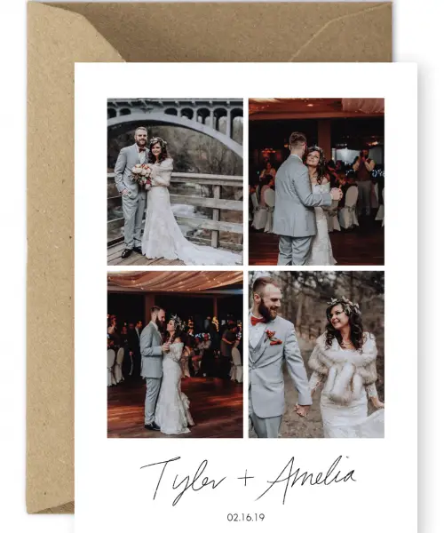 Wedding Thank You Cards Winter Destination Wedding Photos Meghan Doherty Meghan Media For the Love of Stationery