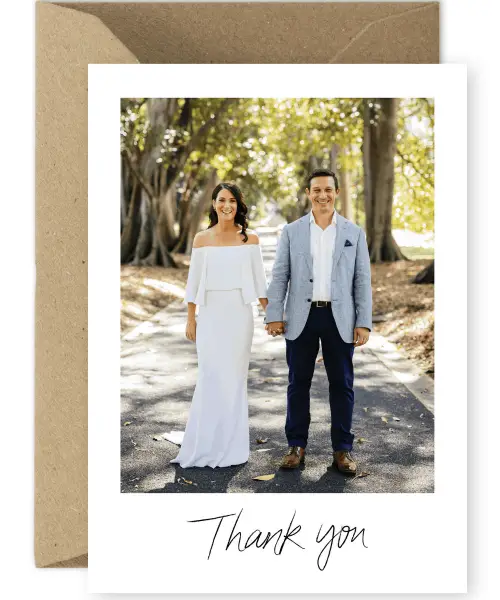Wedding Thank You Cards with Photos Simple Design For the Love of Stationery Adam Gibson Photographer