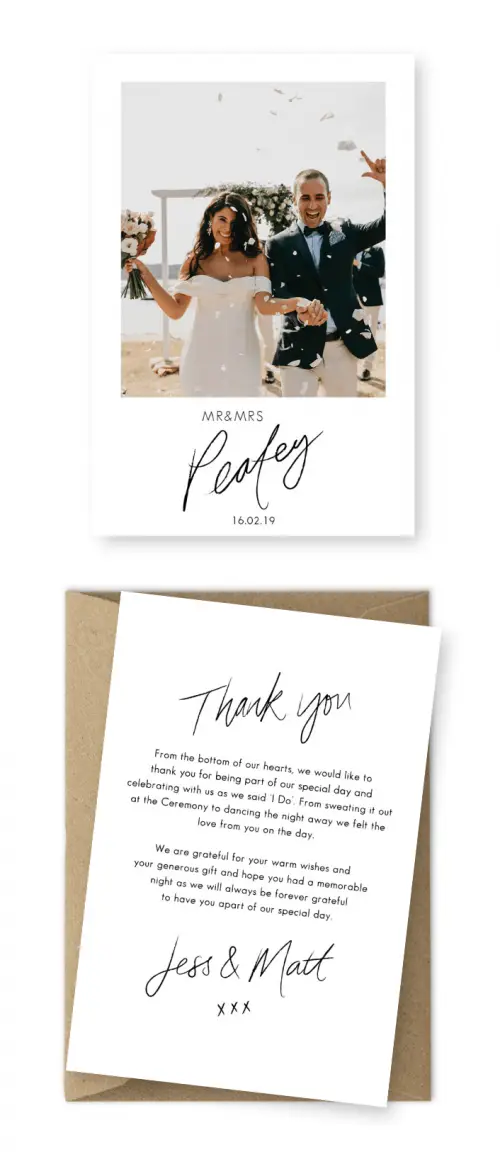 Wedding Thank You Messages from Bride and Groom What to Write in a Wedding Thank You Card Gui Jorge Photography For the Love of Stationery