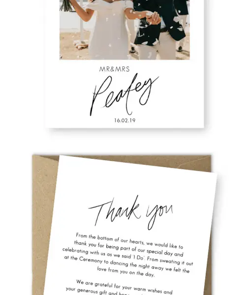 Wedding Thank You Messages from Bride and Groom What to Write in a Wedding Thank You Card Gui Jorge Photography For the Love of Stationery