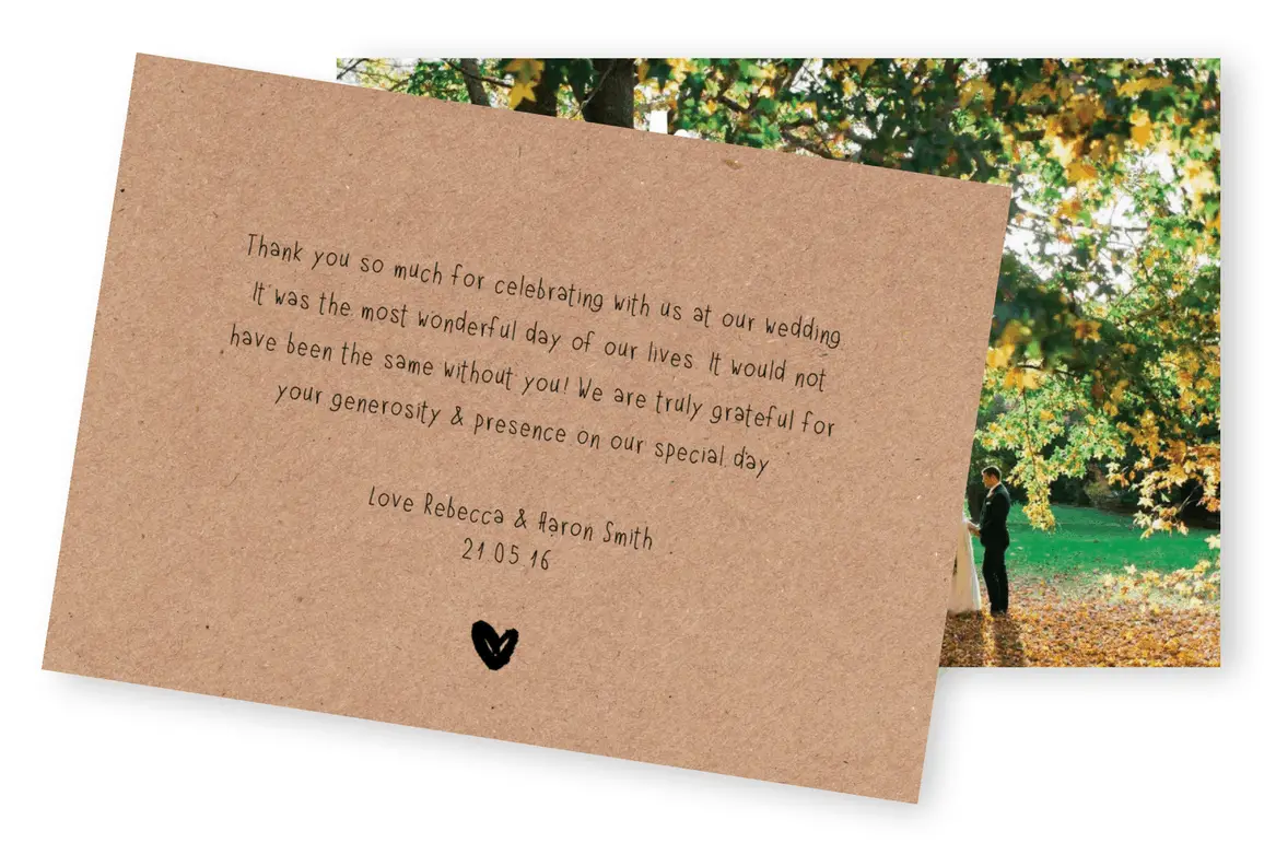 Wording Ideas for Your Wedding Thank You Cards 2