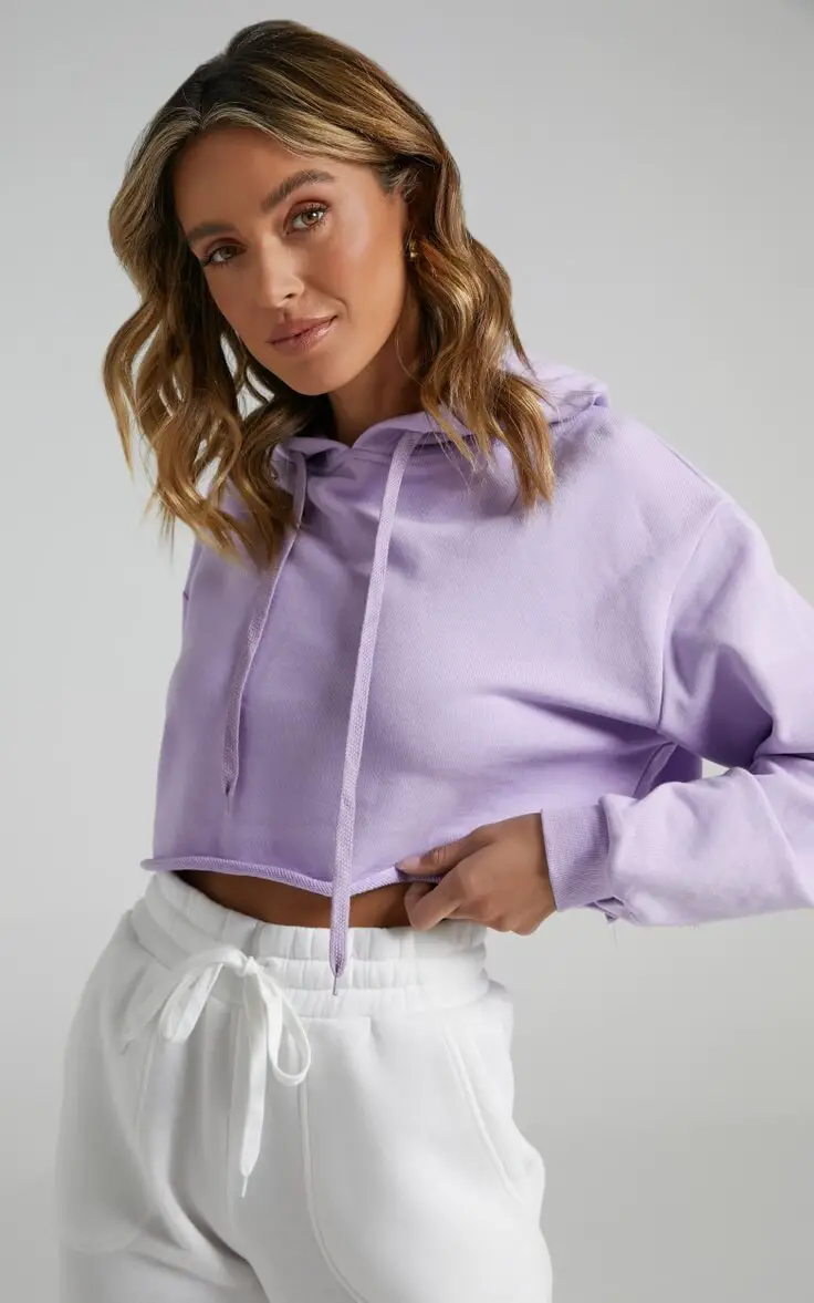 Work from Home Outfit Ideas Cute Loungewear Sets for Women Lilac Hoodie Showpo