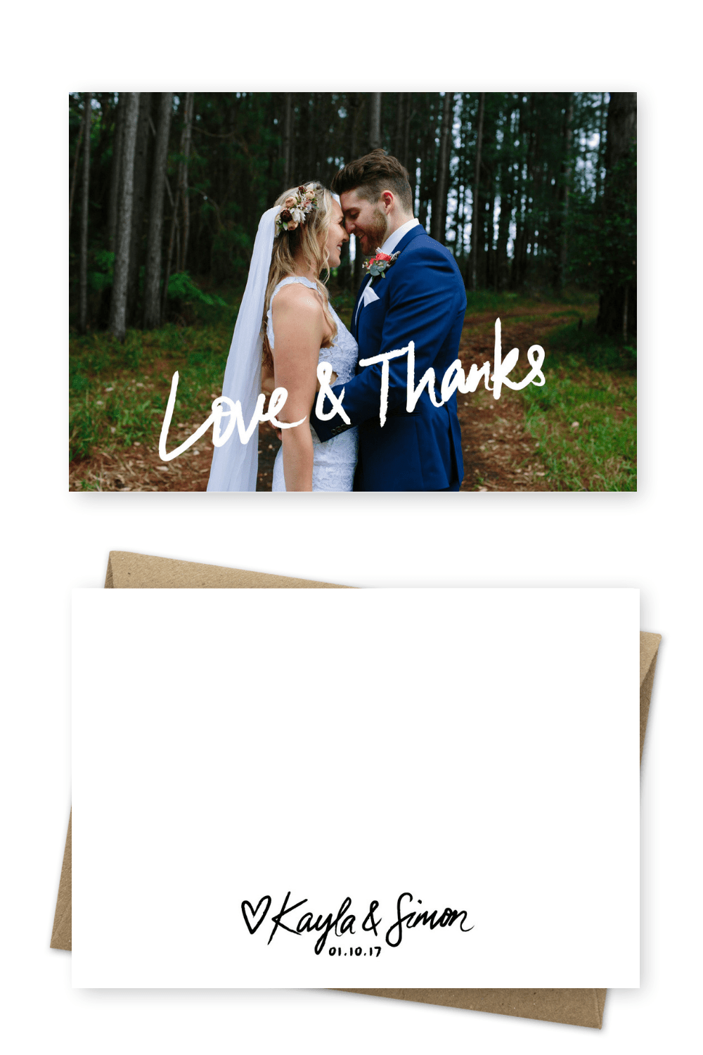 wedding thank you notes personalised wedding thank you cards photo for the love of stationery